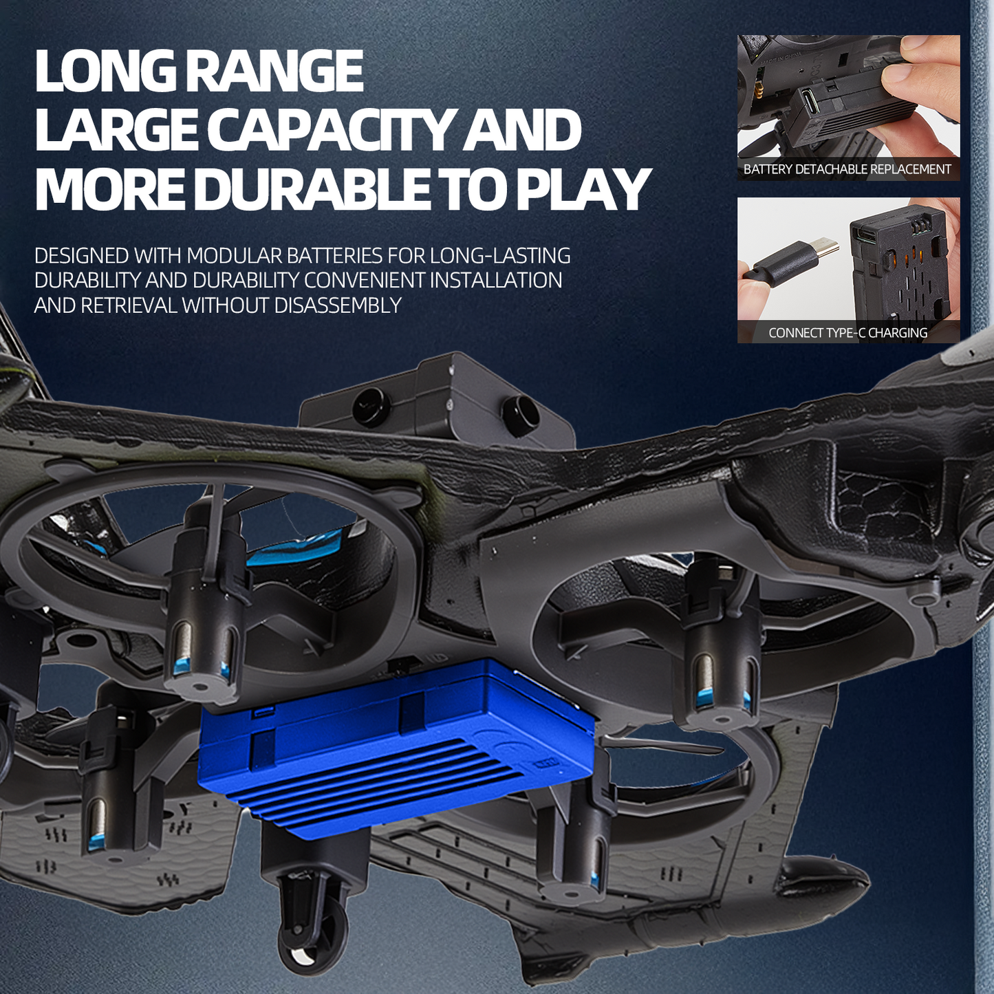 Gleamkid Foam Remote Control Airplane for Kids, 2.4GHz RC Plane with LED Lights & 360° Spin, Easy to Fly RC Aircraft Glider for Kids Adults, Black