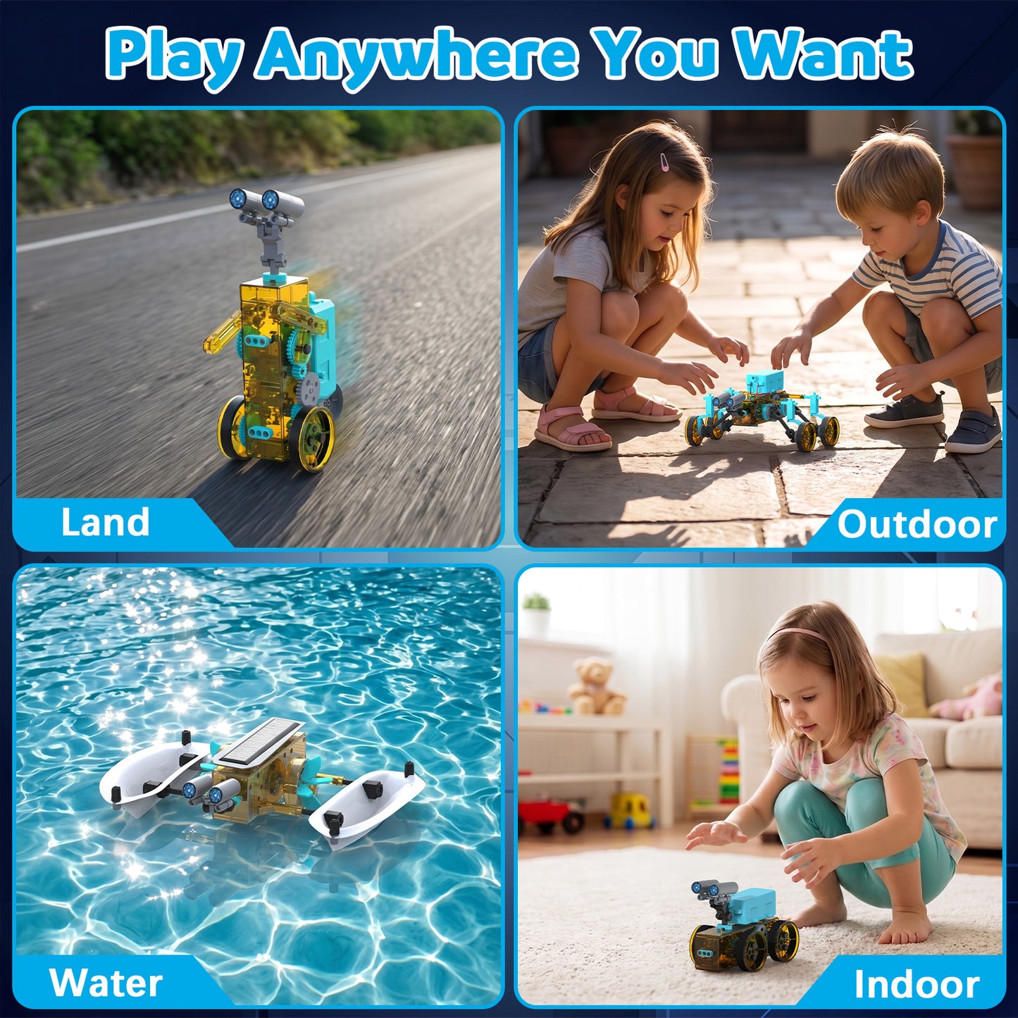 Lictin RC Solar Robot Kit for Kids, 31-in-1 STEM Building Kits with App/Remote Control, Solar and Battery Powered Educational Science Learning Toys Gift for Boys Girls Ages 8-12