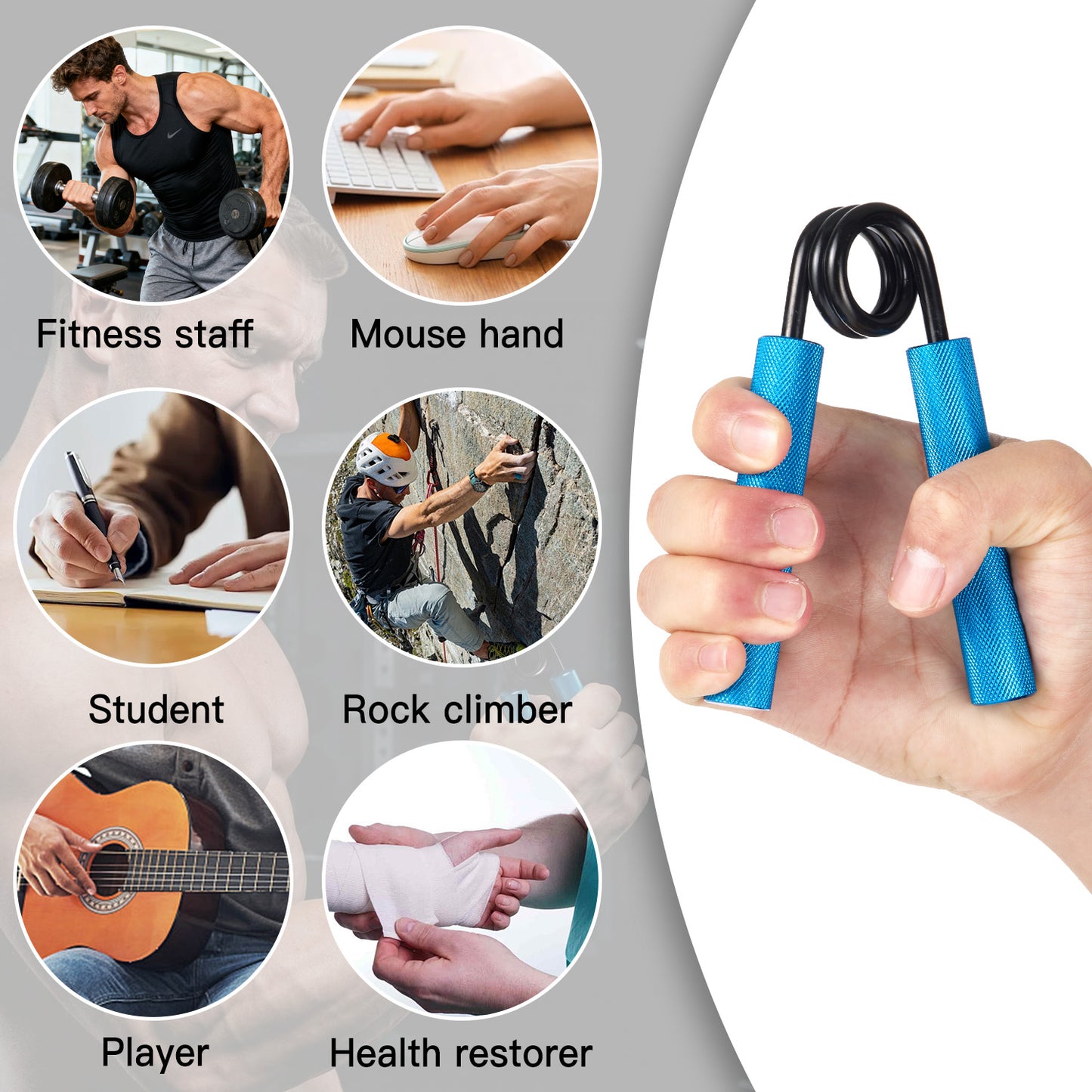 Zacro Grip Strength Trainer Set, 4 Pack Hand Gripper Strengthener (50-200LB), Wrist Forearm Strengthener with Grip Pads for Strength Training, Exercise, Injury Recovery, Muscle Building