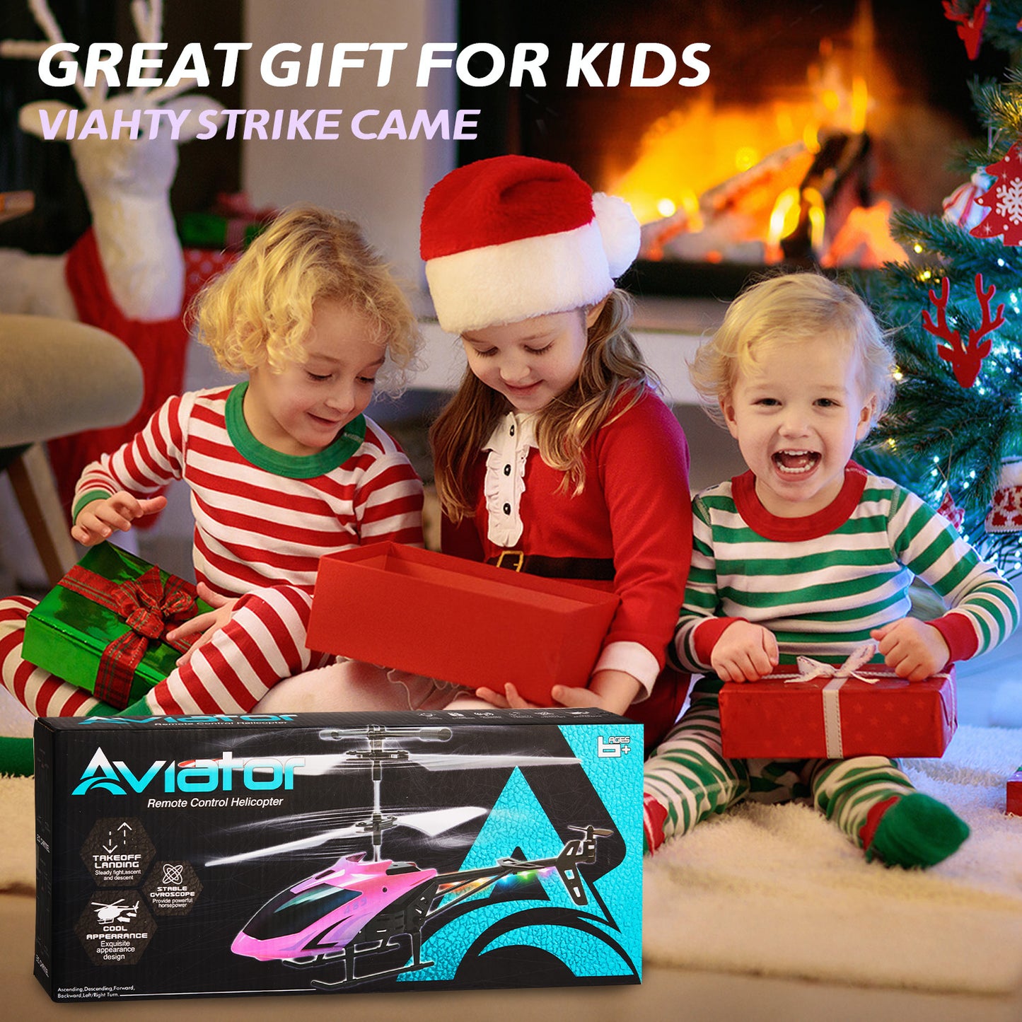 Lictin Remote Control Helicopter, 2.4GHz RC Helicopters with Colorful Lights, 3.5 Channel Aircraft Indoor Flying Toy, RC Plane for Kids Ages 3 4 5 6 7