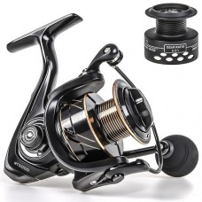 12 + 1 BB Lightweight Spinning Fishing Reel, Ultra Smooth Powerful Spinning Reel for Saltwater or Freshwater