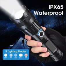 Zacro Powerful LED Flashlight, Rechargeable Waterproof Zoomable Super Bright 5 Modes LED Flashlight for Hiking Hunting Camping Outdoor Sport (Battery Included)