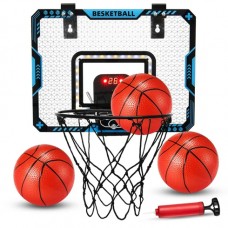 Basketball Hoop Indoor for Kid, Zacro Over The Door Mini Basketball Hoops with Electronic Scoreboard & 3 Balls, Basketball Toy for Kids Boys Teens Gift - 15.7" x 11.8"