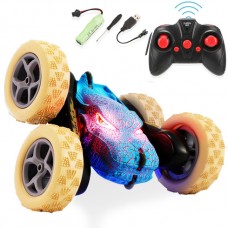 Remote Control Car for Kids, 2.4GHz Double Sided 360° Flip Rotating Stunt RC Cars, 4WD High Speed Off Road Drift RC Race Car Toy for Boys Girls 6-12 Years Old (Blue)