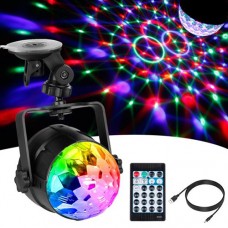 Disco Ball Lights with Remoter Control, Sound Activated RGB Party Lights USB Dj Disco Ball Strobe Light for Parties
