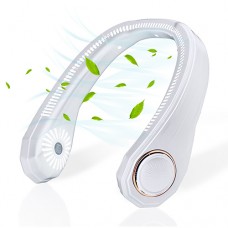 Anpro Portable Neck Fan, Wearable Personal Fan Hands Free Bladeless Neck Fan with 3 Speeds LCD Display