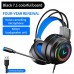 Stereo Gaming Headset USB Pro 7.1 for PS4 PC, Over Ear Headphones with Big Earmuffs (USB)