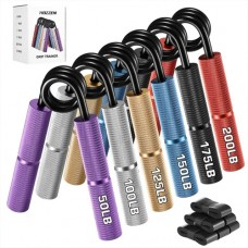 Hand Grip Strengthener, Hozzen 6 Pack Grip Strength Trainer Set (50-350LB) with Grip Tape for Wrist Strength Training, Exercise