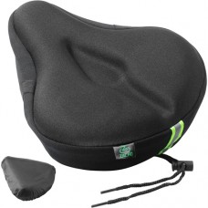 Zacro Bike Seat Cover, Comfortable Exercise Bicycle Saddle Cushion Extra Soft Wide for Indoor Outdoor, Black