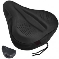 Zacro Bike Seat Cushion, Padded Gel Bike Seat Cover for Men & Women, Non-Slip Wide Padding Bicycle Saddle Fit for Exercise Bike, Indoor & Outdoor Cycling