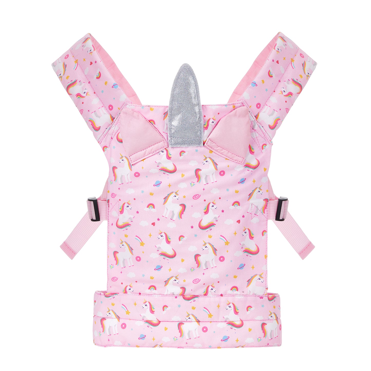 Lictin Baby Doll Carrier for Kids, Front and Back Doll Accessories Carrier with Adjustable Straps for Little Girls, Doll Carrier for Stuffed Animal Baby Doll, Pink