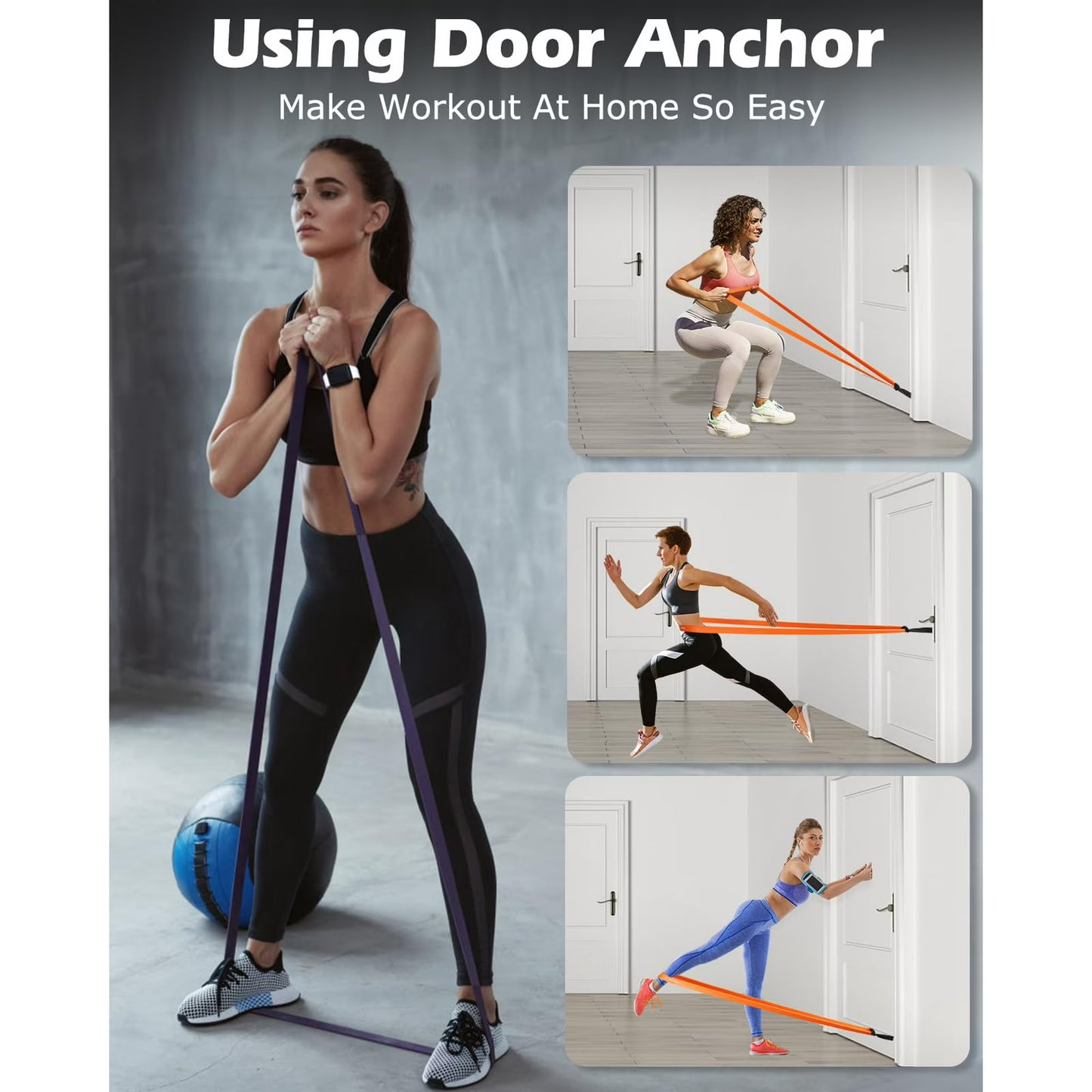 Zacro Resistance Bands Set of 6, Pull Up Assist Bands Heavy Duty Exercise Bands, Workout Bands for Body Stretching, Powerlifting and Resistance Training