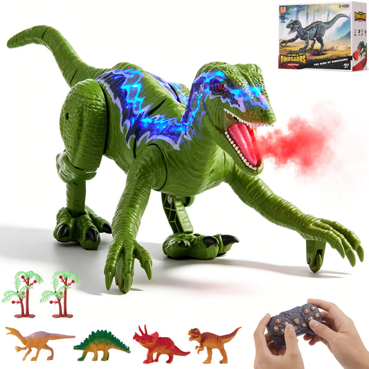 Zacro Remote Control Dinosaur Toys for Kids, Big T-Rex Dinosaur Toy with Spray, Light and Realistic Roar Sound, Walking Dinosaur Toy for Toddlers Boys Girls 3-8 Year Old