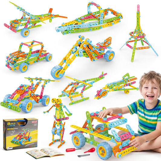 Zacro 10 in 1 STEM Building Toys Blocks Set for Boys, Educational Construction Kits Learning Toys with Storage Box, Creative Activities Games Toy Gift for Kids Toddler Girls Boys Age 4 5 6 7 8+