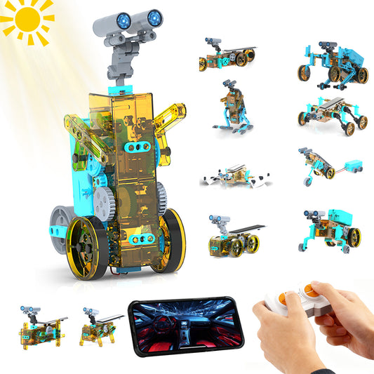 Lictin RC Solar Robot Kit for Kids, 31-in-1 STEM Building Kits with App/Remote Control, Solar and Battery Powered Educational Science Learning Toys Gift for Boys Girls Ages 8-12