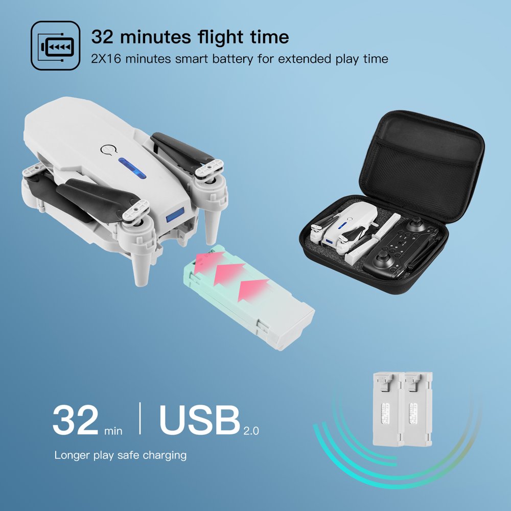Lictin Drone with 4K Camera, Wi-Fi FPV Foldable RC Quadcopter with Headless Mode and 3D Flips, RC Drone for Kids, Adults and Beginners