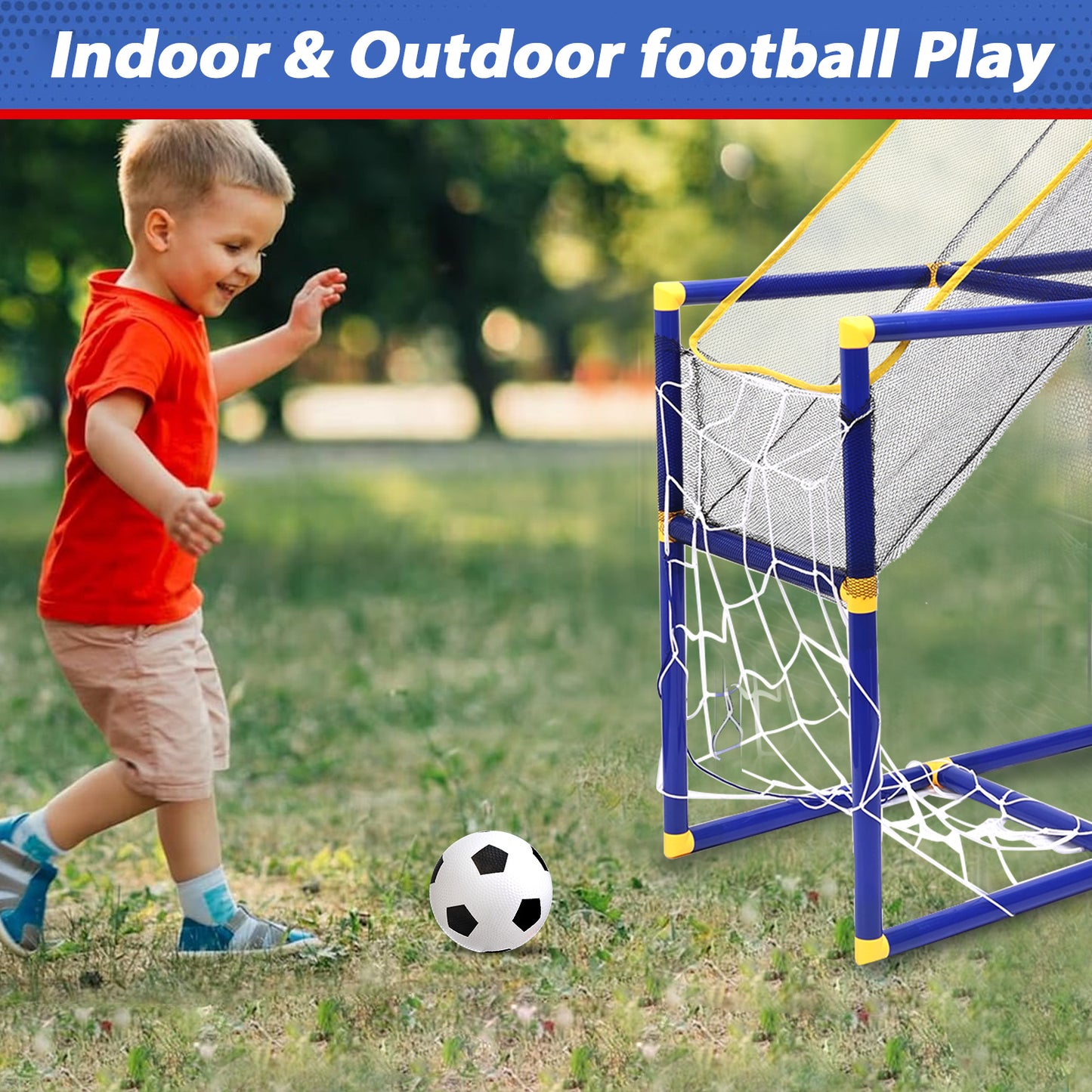 Gleamkid Basketball Hoop Arcade Game Toy for Kids, 2 in 1 Basketball Hoop Soccer Game Toys, Basketball Hoop Indoor Outdoor with 4 Balls for Age 3+ Years Boys Girls