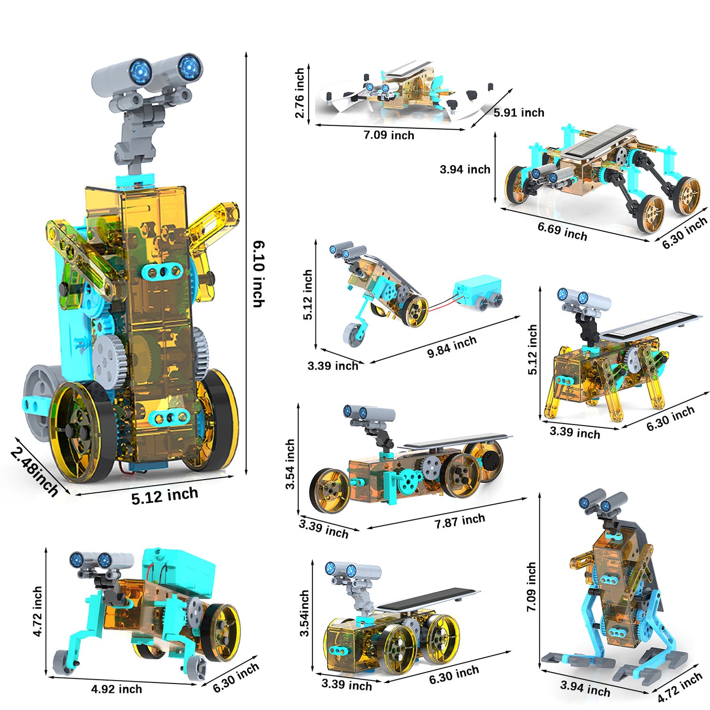 Lictin RC Solar Robot Kit for Kids, 31-in-1 STEM Building Kits with App/Remote Control, Solar and Battery Powered Educational Science Learning Toys Gift for Boys Girls Ages 8-12
