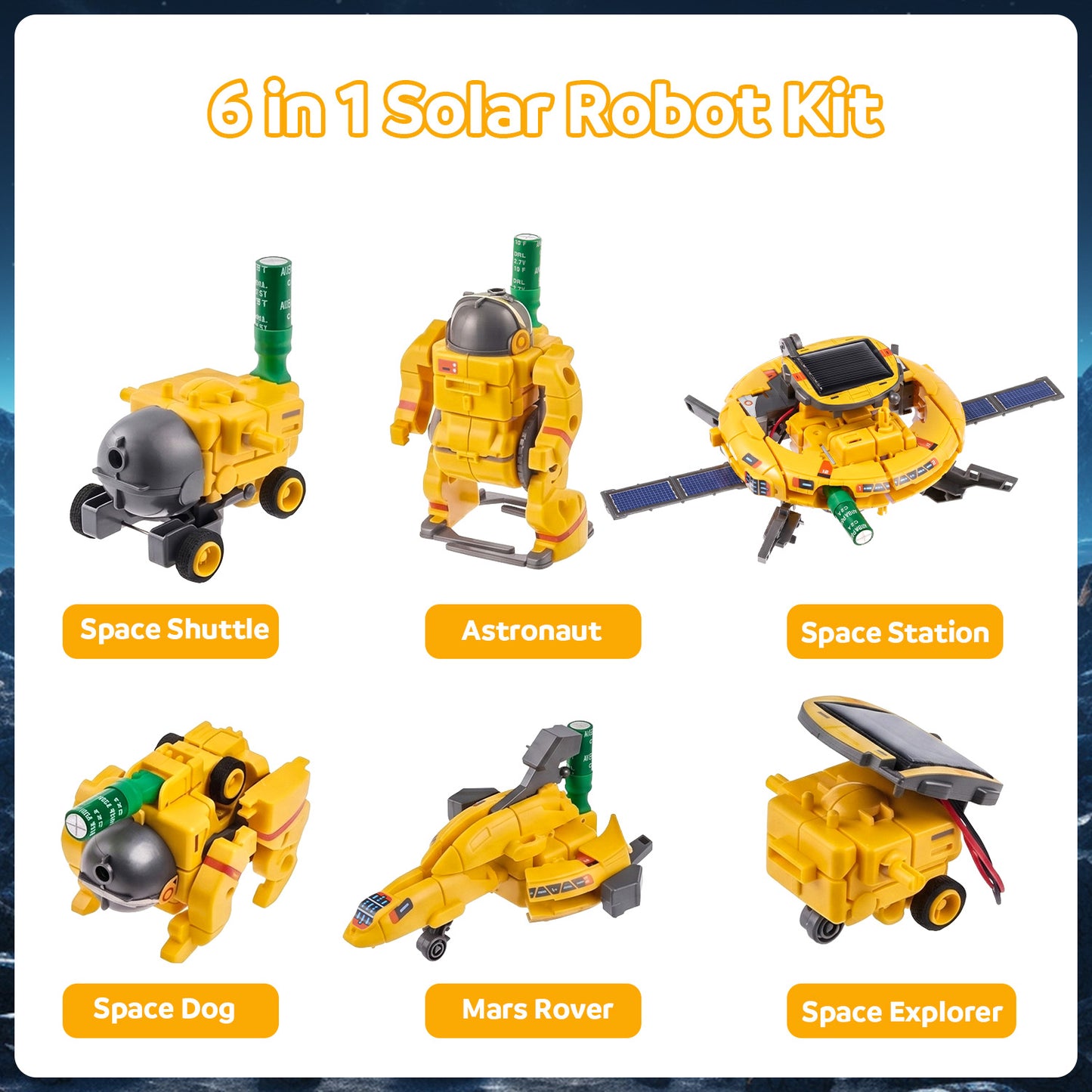 Lictin 6-in-1 Solar Robot Kit for Kids, STEM Toys Educational Science Kit, Building Robot Toys Birthday Gift for Boys Ages 6 7 8 9 10 11 12+