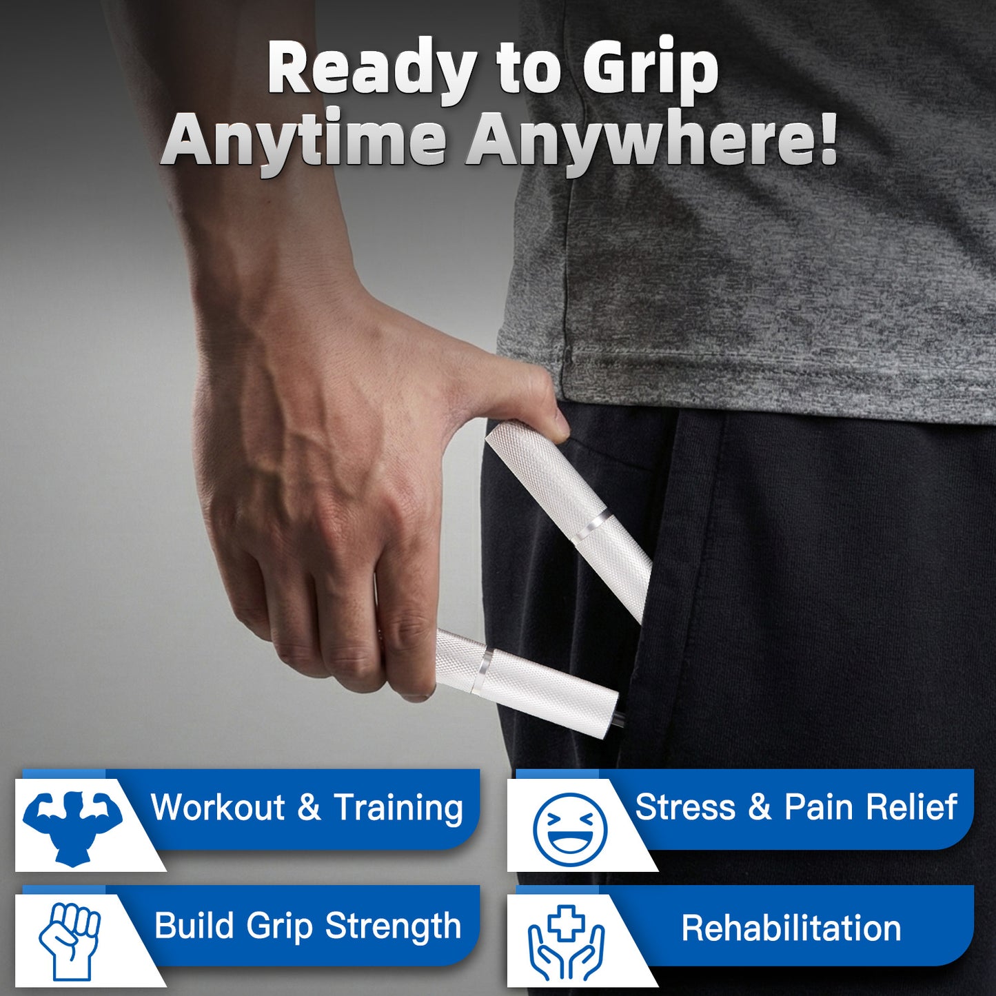 Zacro Grip Strength Trainer Set, 4 Pack Hand Gripper Strengthener (50-200LB), Wrist Forearm Strengthener with Grip Pads for Strength Training, Exercise, Injury Recovery, Muscle Building