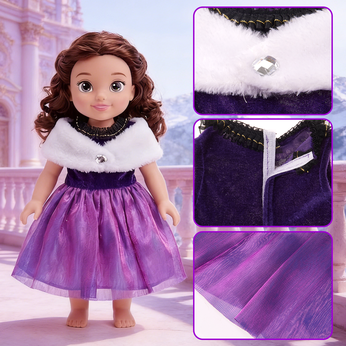 Zacro American 18 inch Doll Clothes Accessories Include Doll Clothes Princess Dress Outfit for 18 inch Dolls Gift for Girls