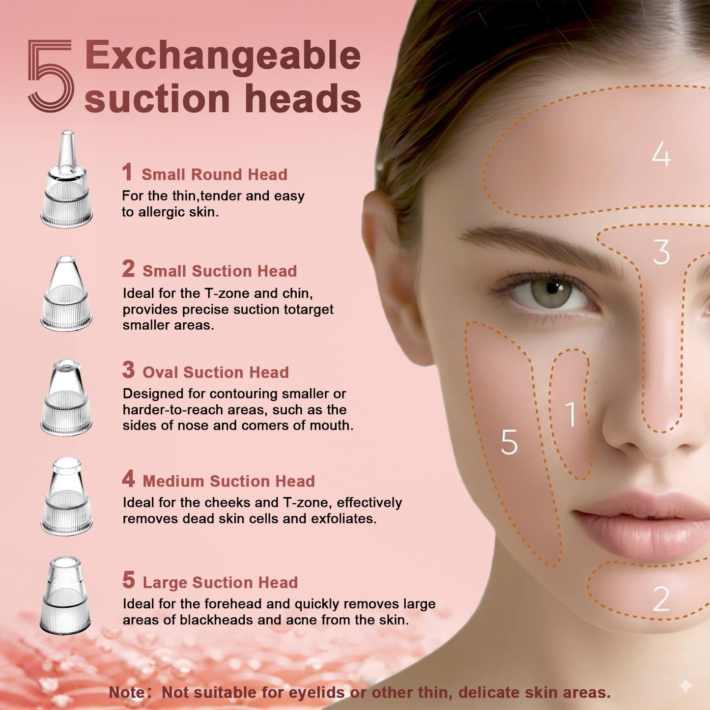 Lictin Blackhead Remover Vacuum, Rechargeable Electric Facial Pore Cleaner with 3 Suction Power & 5 Probes, Blackhead Acne Extractor Kit for Men and Women