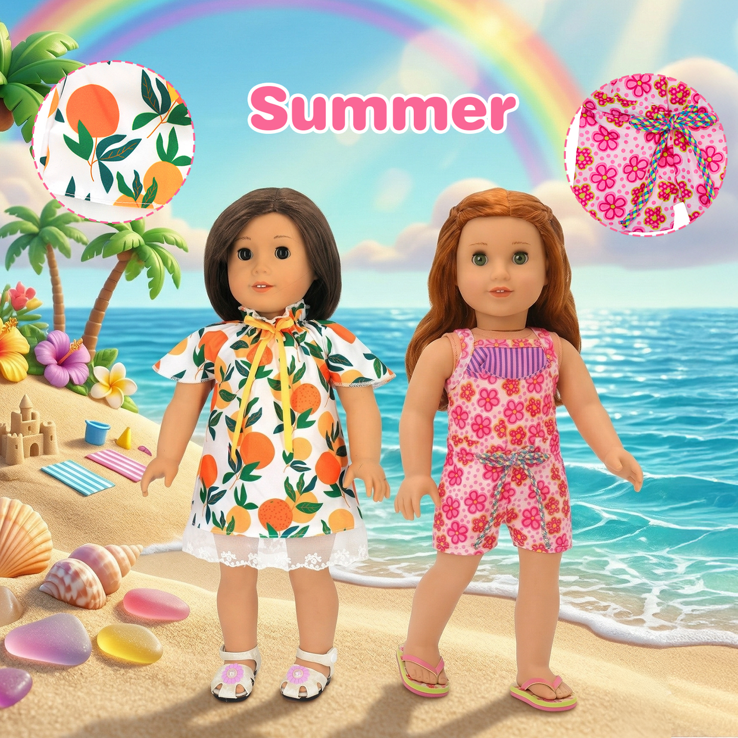 Lictin American 18 inch Doll Clothes and Accessories, 12 Sets Doll Clothing Outfits Dress for 18" Girl Doll, Birthday Gifts for Kids Girl