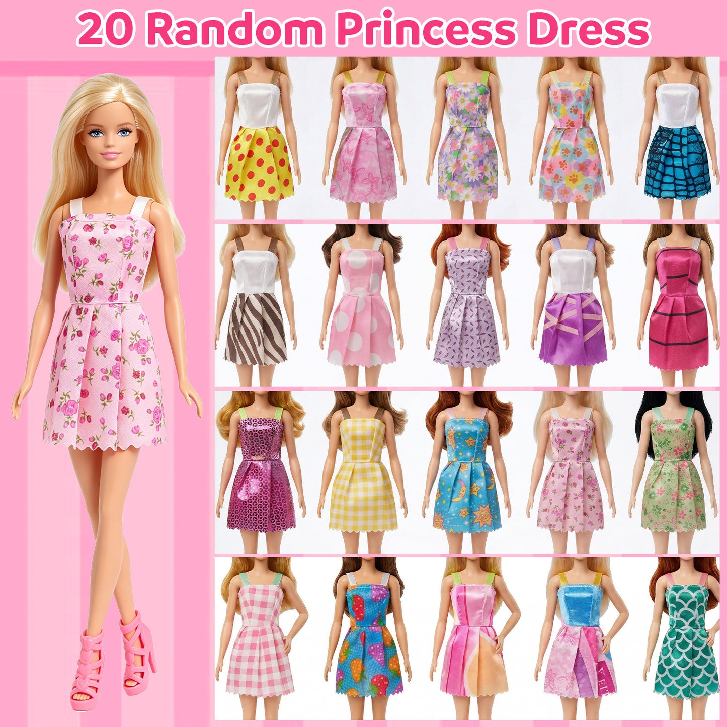 Lictin 11.5 Inch Doll Clothes Set, 105 Pcs Doll Fashion Outfits Including 10 Evening Dresses, 20 Fashion Dresses & 75 Accessories, Birthday Gift for Girls Ages 3+