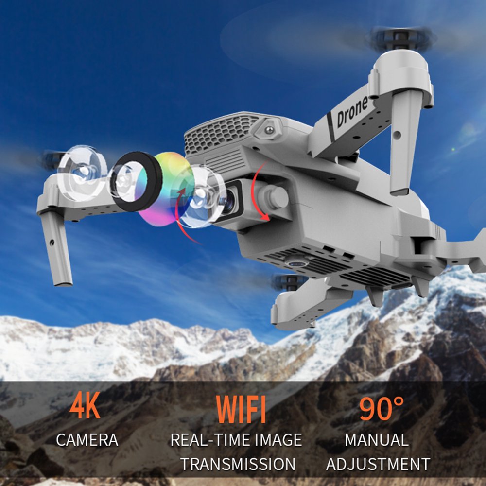 Lictin Drone with 4K Camera, Wi-Fi FPV Foldable RC Quadcopter with Headless Mode and 3D Flips, RC Drone for Kids, Adults and Beginners