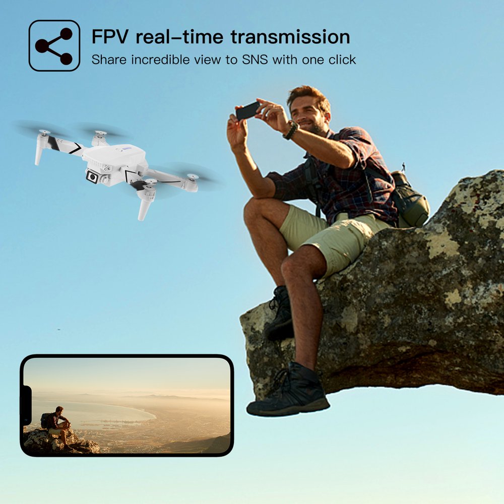 Lictin Drone with 4K Camera, Wi-Fi FPV Foldable RC Quadcopter with Headless Mode and 3D Flips, RC Drone for Kids, Adults and Beginners