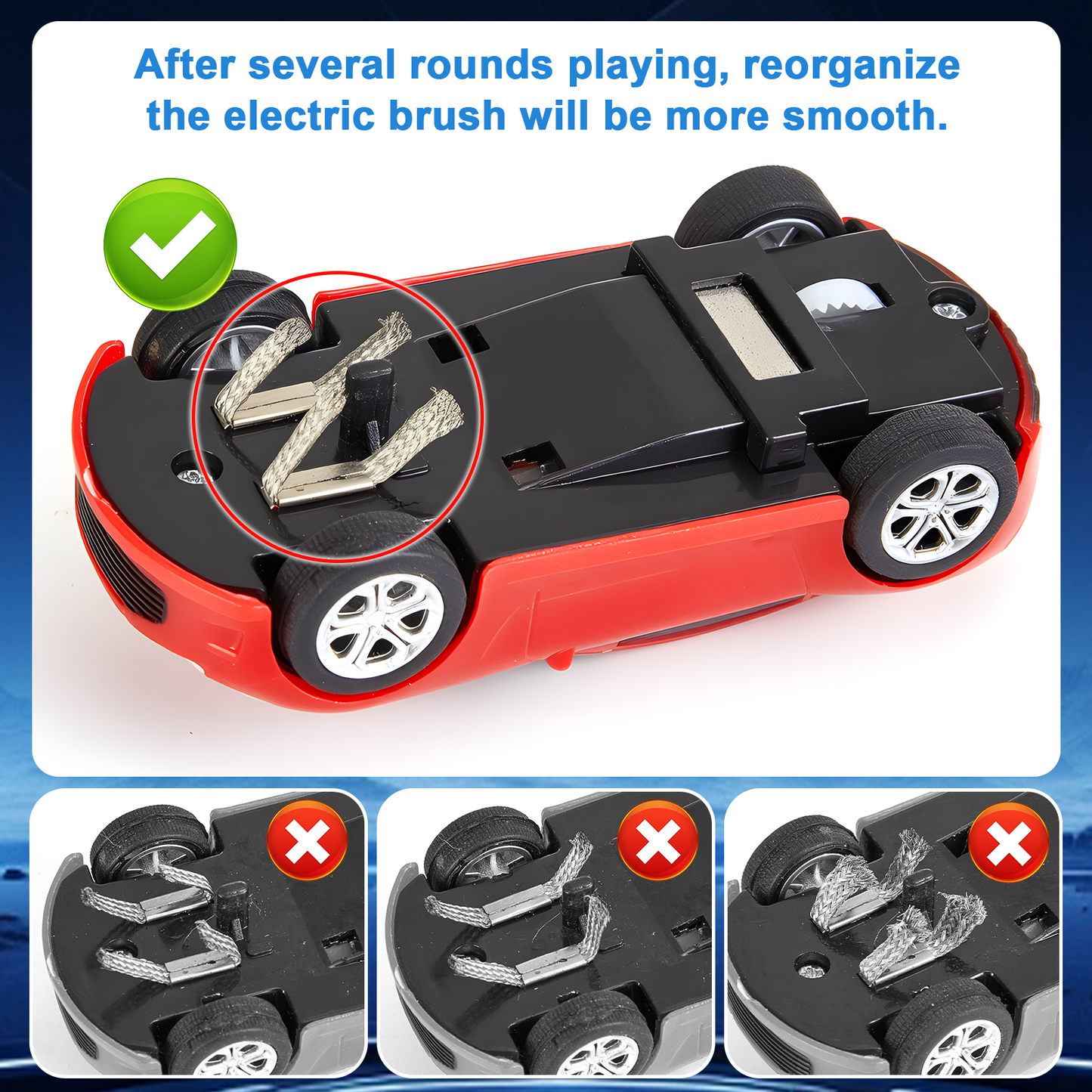 Anpro Slot Car Race Track Sets, 20ft Dual Race Car Track with 2 High-Speed Cars, 2 Electric Controller, Electric Slot Car Track Toy for Girls Boys Age 4-12