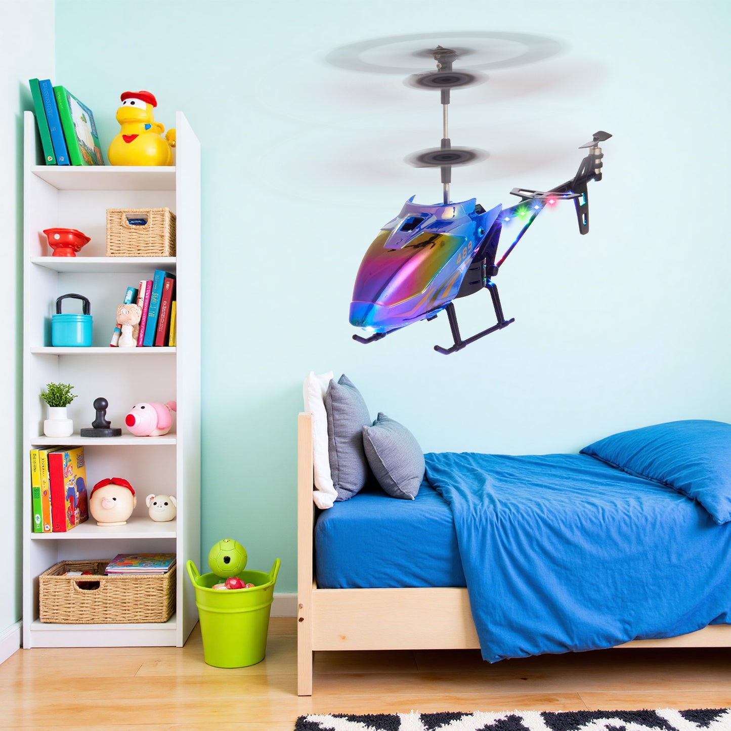 Lictin Remote Control Helicopter, 2.4GHz RC Helicopters with Colorful Lights, 3.5 Channel Aircraft Indoor Flying Toy, RC Plane for Kids Ages 3 4 5 6 7