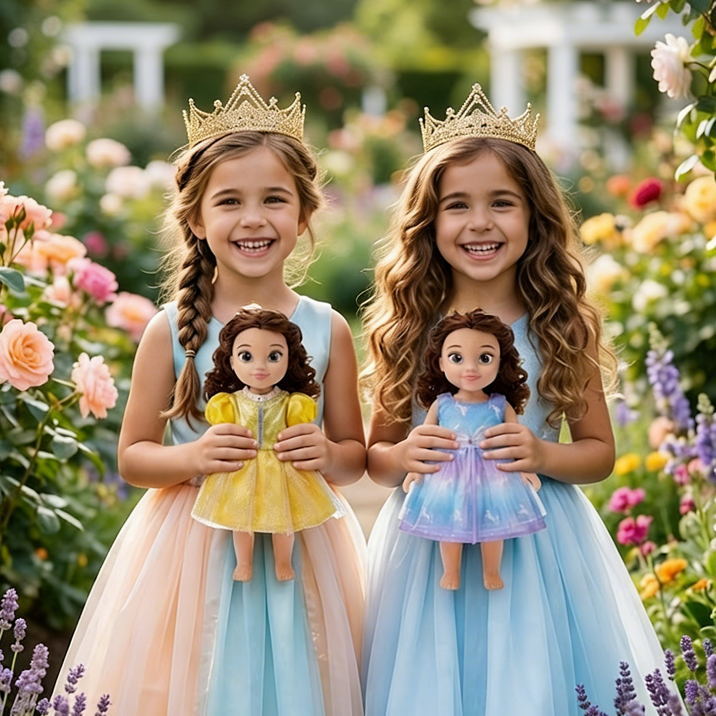 Lictin American 18 inch Doll Clothes Set, 18" Girl Doll Princess Costumes Dress Kit, 6 pcs Doll Clothing Gifts for Girl Kids