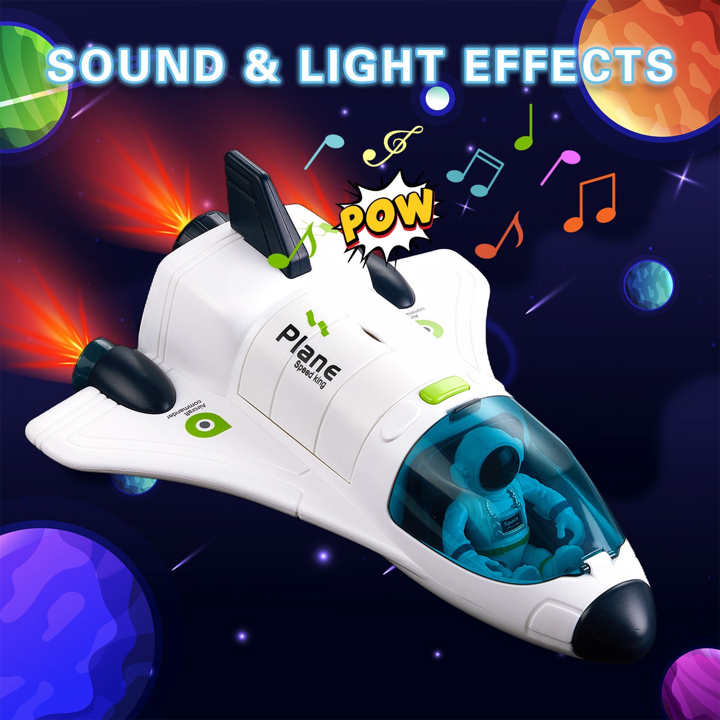 Gleamkid Space Rocket Toys for Kids, Shuttle Toys with with Astronaut Figures, Satellite, Spaceship Shuttle & Space Rover, Spaceship Planet Stem for Boys & Girls 2 3 4 5