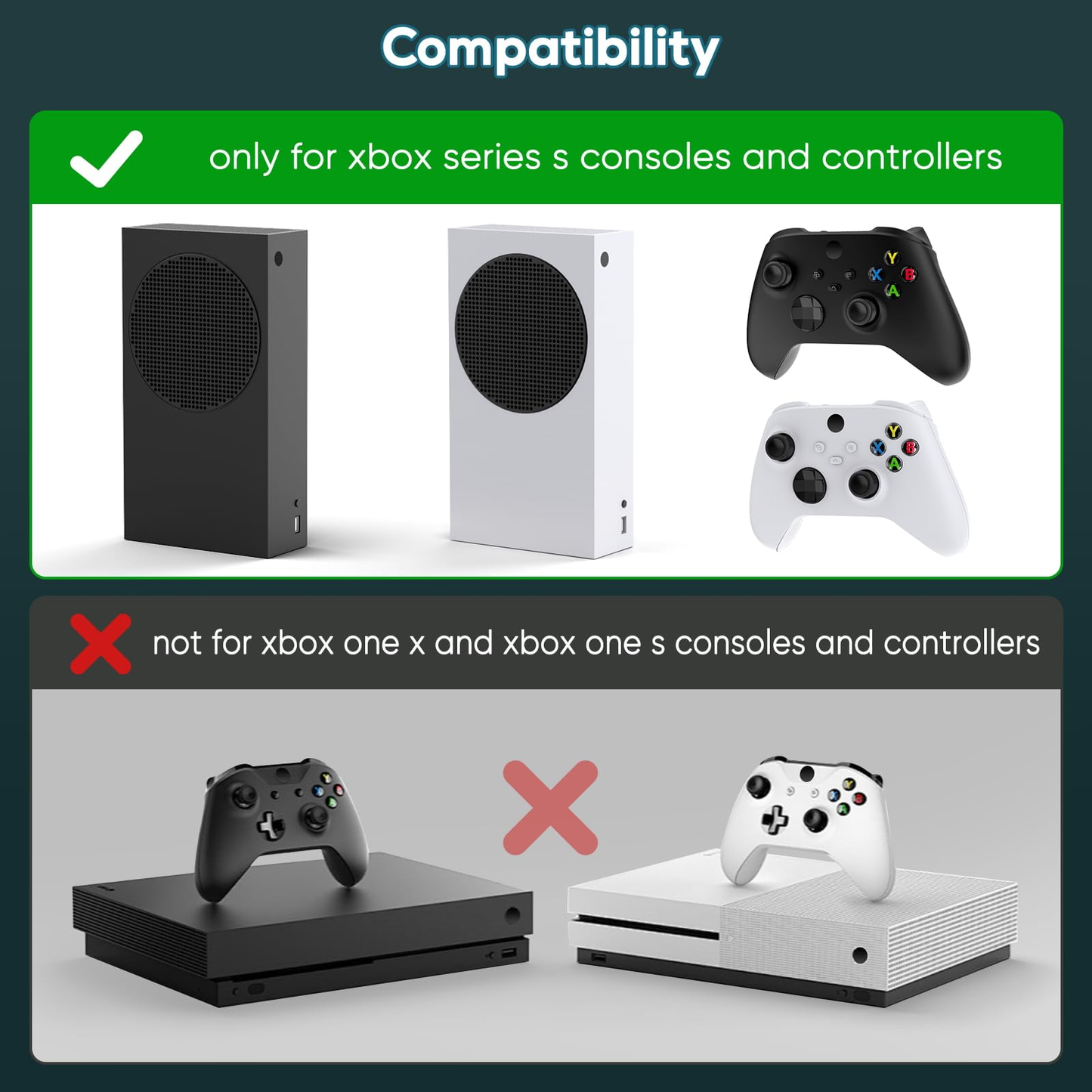 Zacro Cooling Fan Charging Station for Xbox Series S, Dual Charger Dock & Cooler System Stand with RGB Light Strip, Cooler Fan for XSS Console Accessories