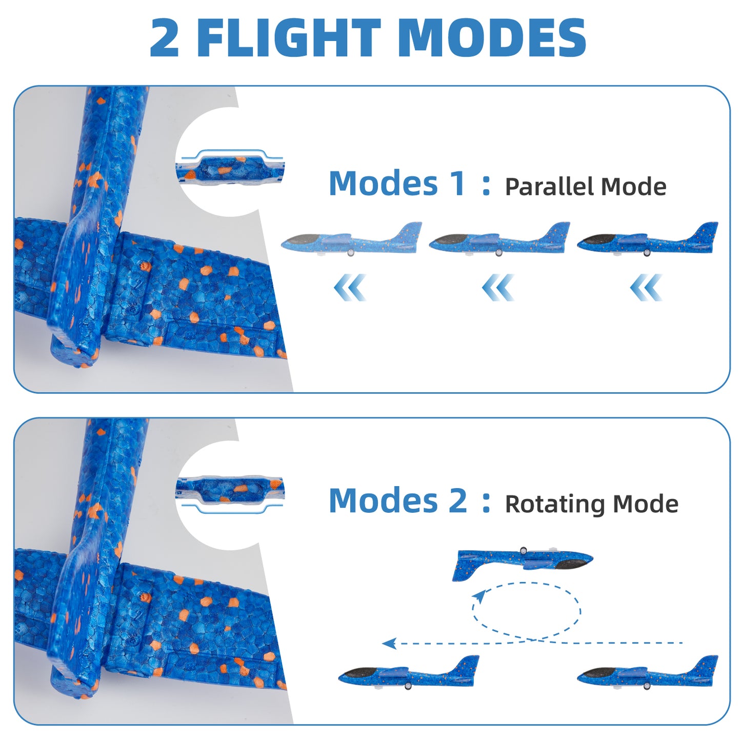 Lictin 4 Pack Airplane Launcher Toys, Catapult Plane with Dinosaur Stickers for Boys, Foam Glider Airplane Toy, Outdoor Flying Toys Gifts for 3-12 Years Old Kids