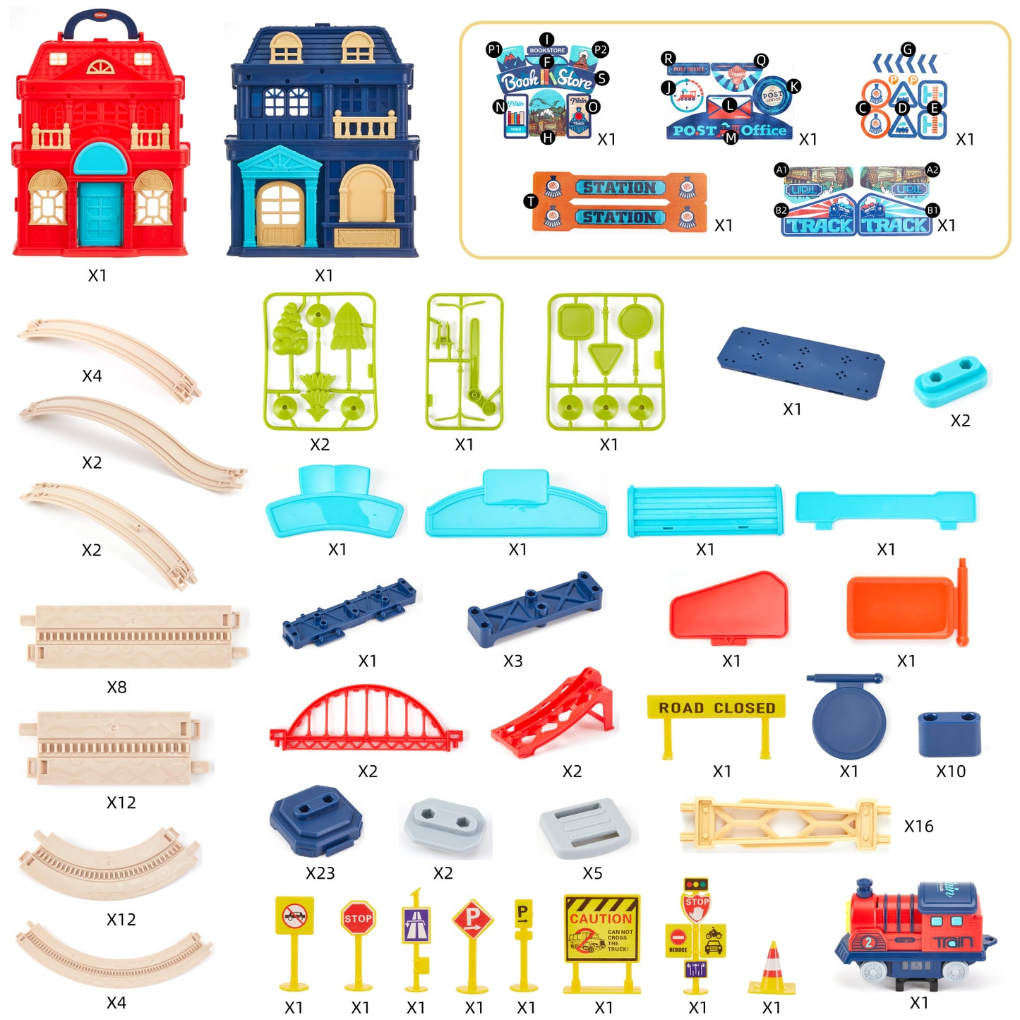 Lictin Train Track Toys for Toddler, 139PCS City Shop Train Track Set with Sound, Electric Train Set Gift for 3 4 5 Years Old Kids