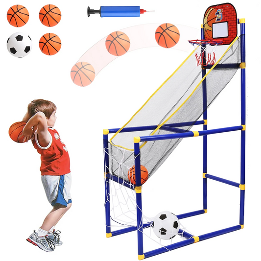 Basketball Hoop Arcade Game Toy, Basketball Hoop for Kids with 4 Balls, Indoor Outdoor Basketball Game Toys Gifts for Boys and Girls