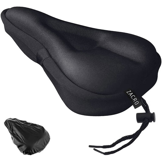 Zacro Comfort Bike Seat Cover, Extra Soft Gel Padded Bicycle Saddle for Men and Women, Exercise Bike Seat Cushion Cover for Outdoor & Indoor