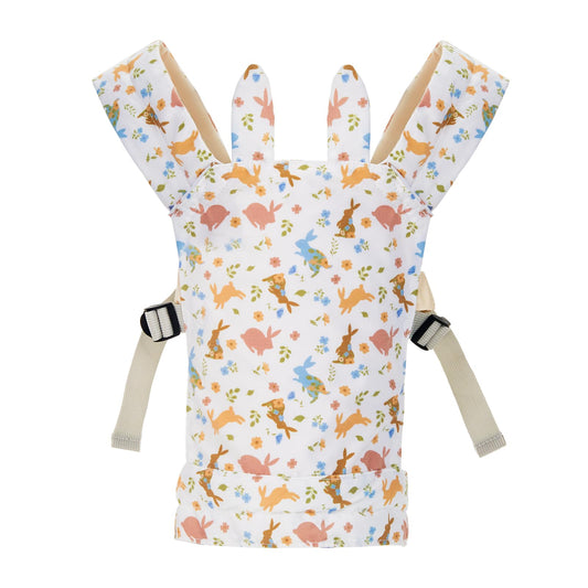 Lictin Baby Doll Carrier, Front and Back Doll Accessories Carrier for Little Girls, with Adjustable Straps for Stuffed Animal Reborn Baby Doll,Pink Rabbit