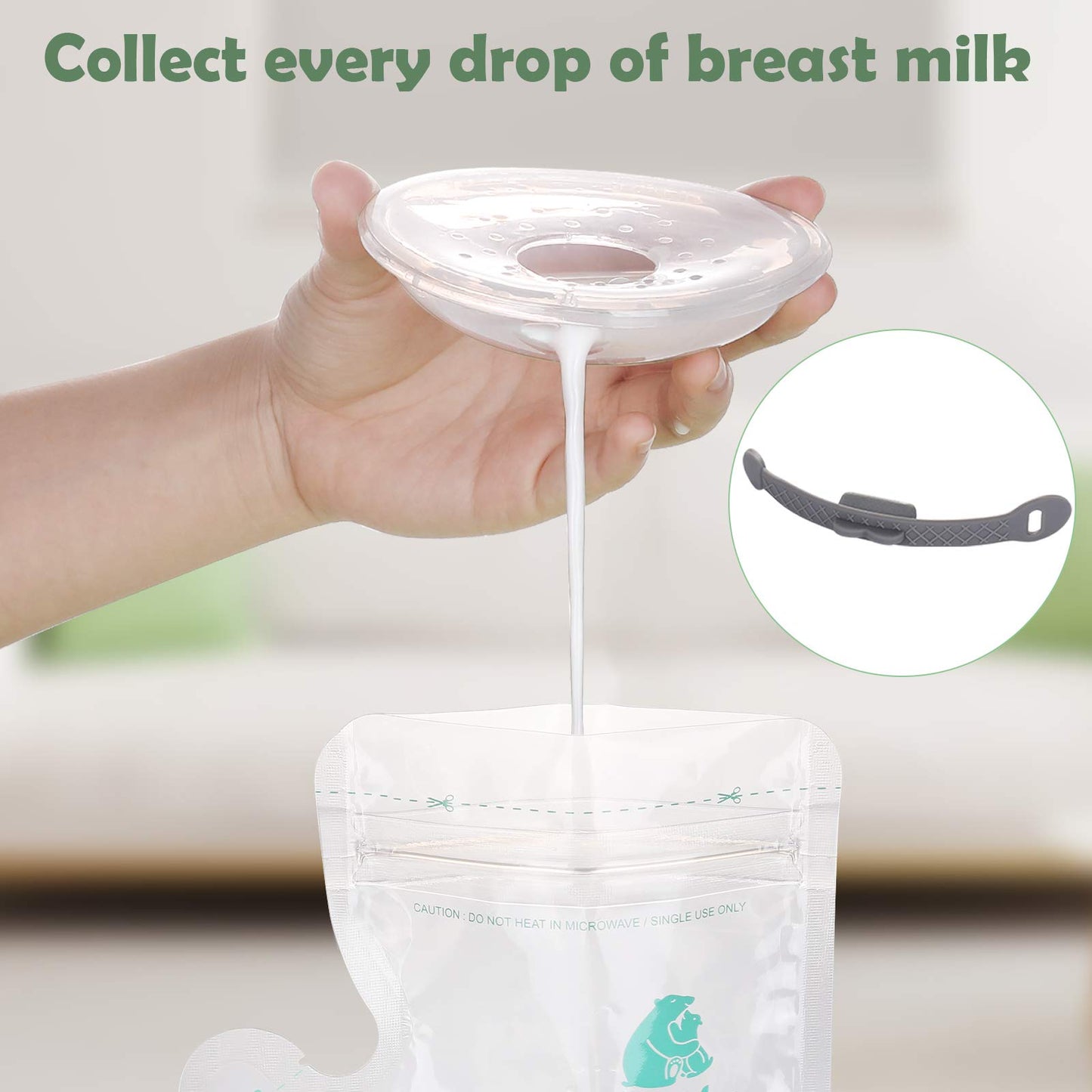 Lictin Breastmilk Collector, Breast Shell for Breastfeeding, 2 Pcs Silicone Breast Pad Nursing Cup Milk Saver for Nursing Moms, Protect Sore Nipples Soft and Reusable with Box